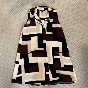 Alfani Geometric Mini Dress - Black, White, Purple